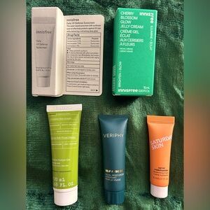 Face/neck moisturizers and 36spf sunscreen, sample sizes